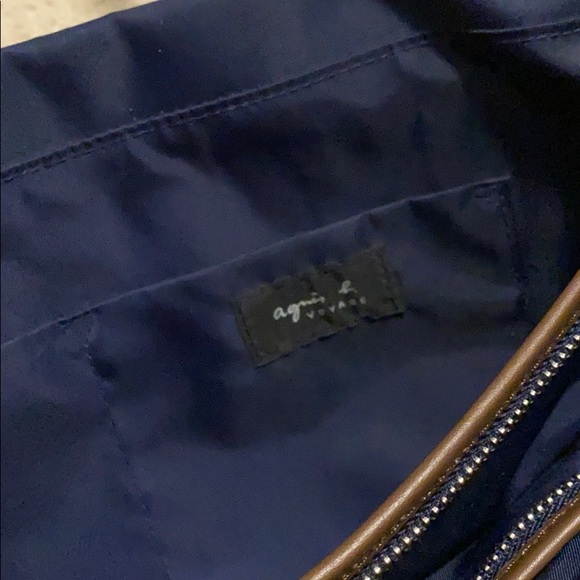 Agnes b voyager navy blue top handle bag - Picture 2 of 5
